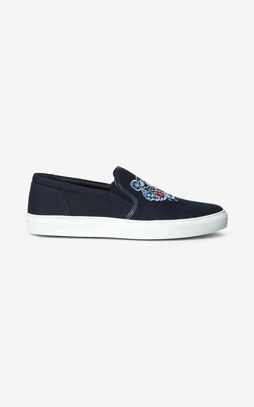 Baskets Kenzo Homme K Skate Tiger Bleu Marine Bleu OQEUC-2436